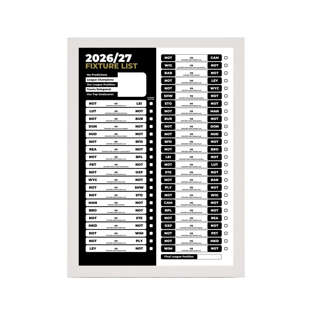 Notts County — White Frame Mockup