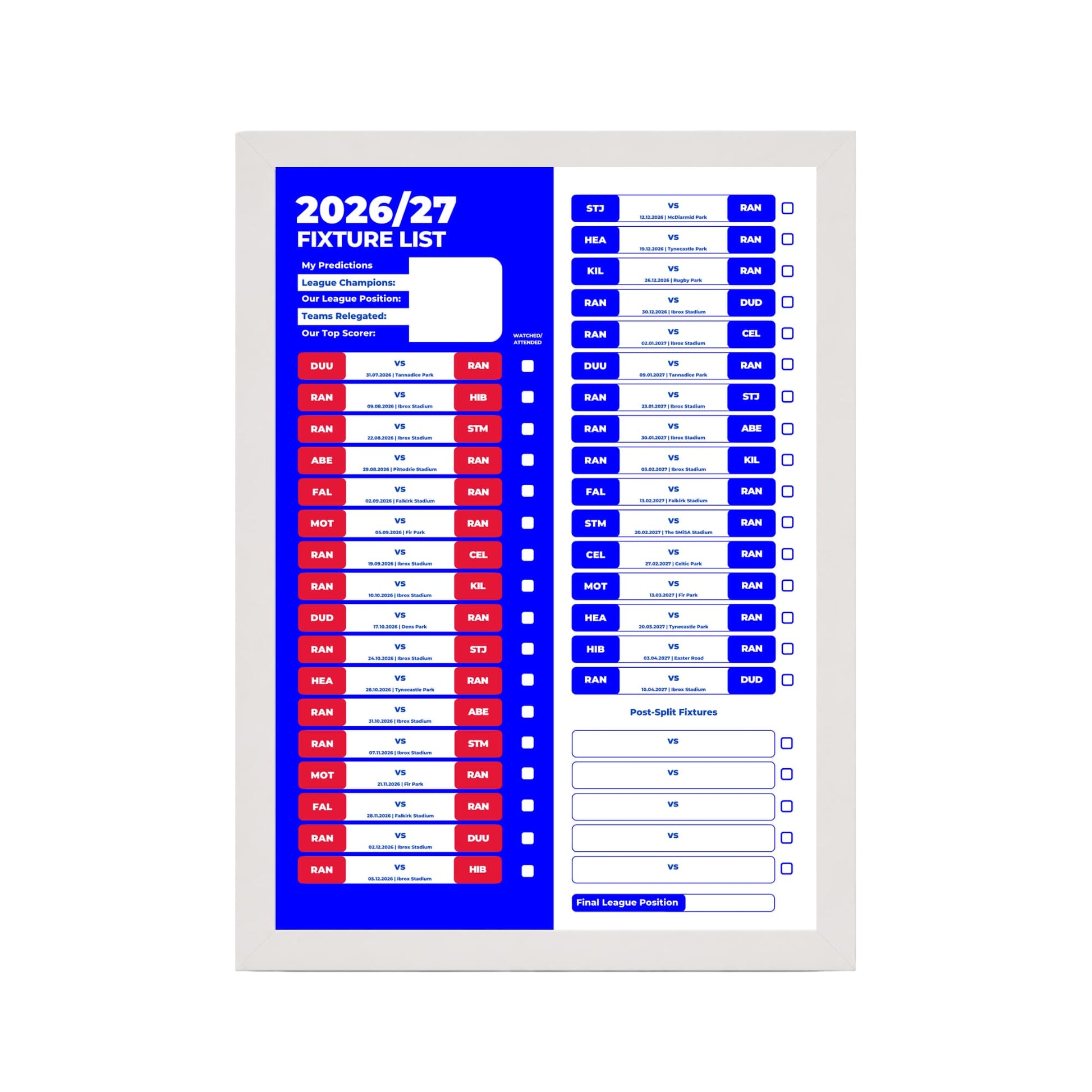 Rangers — White Frame Mockup