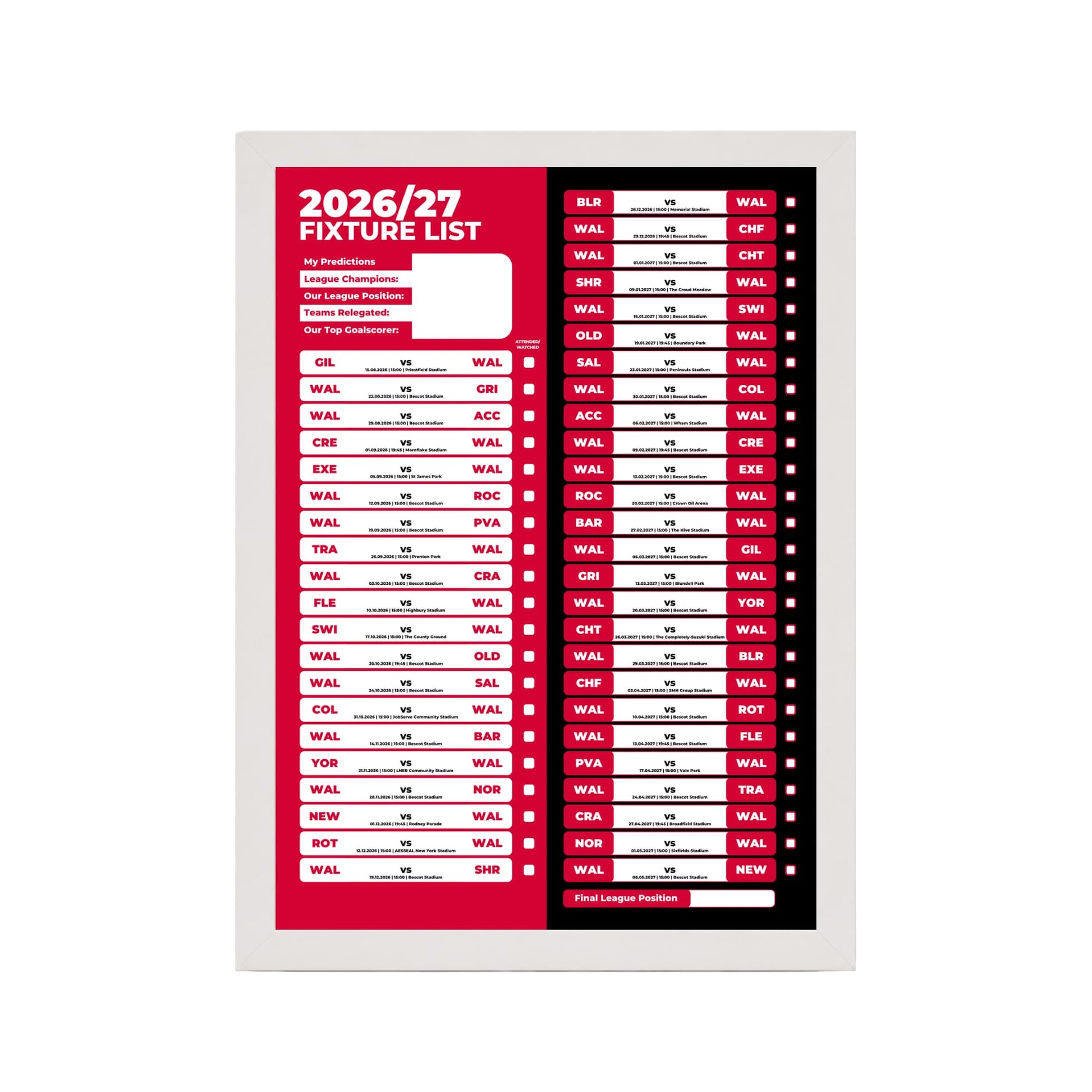Walsall — White Frame Mockup
