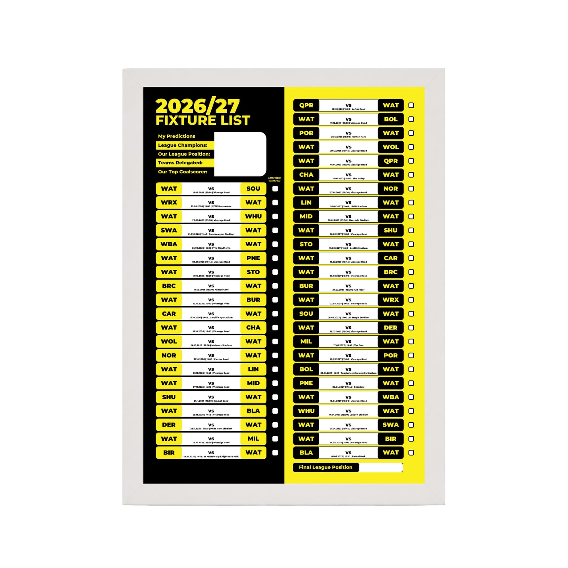 Watford — White Frame Mockup