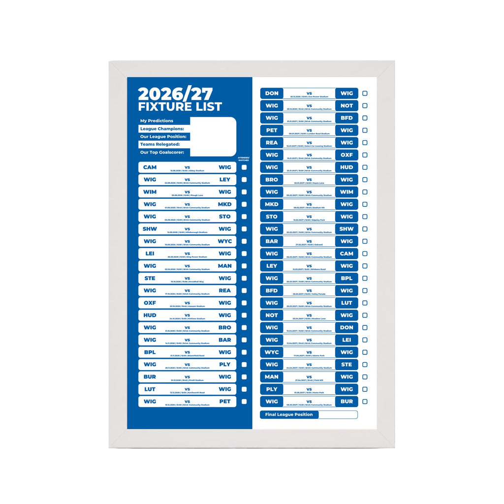 Wigan Athletic — White Frame Mockup