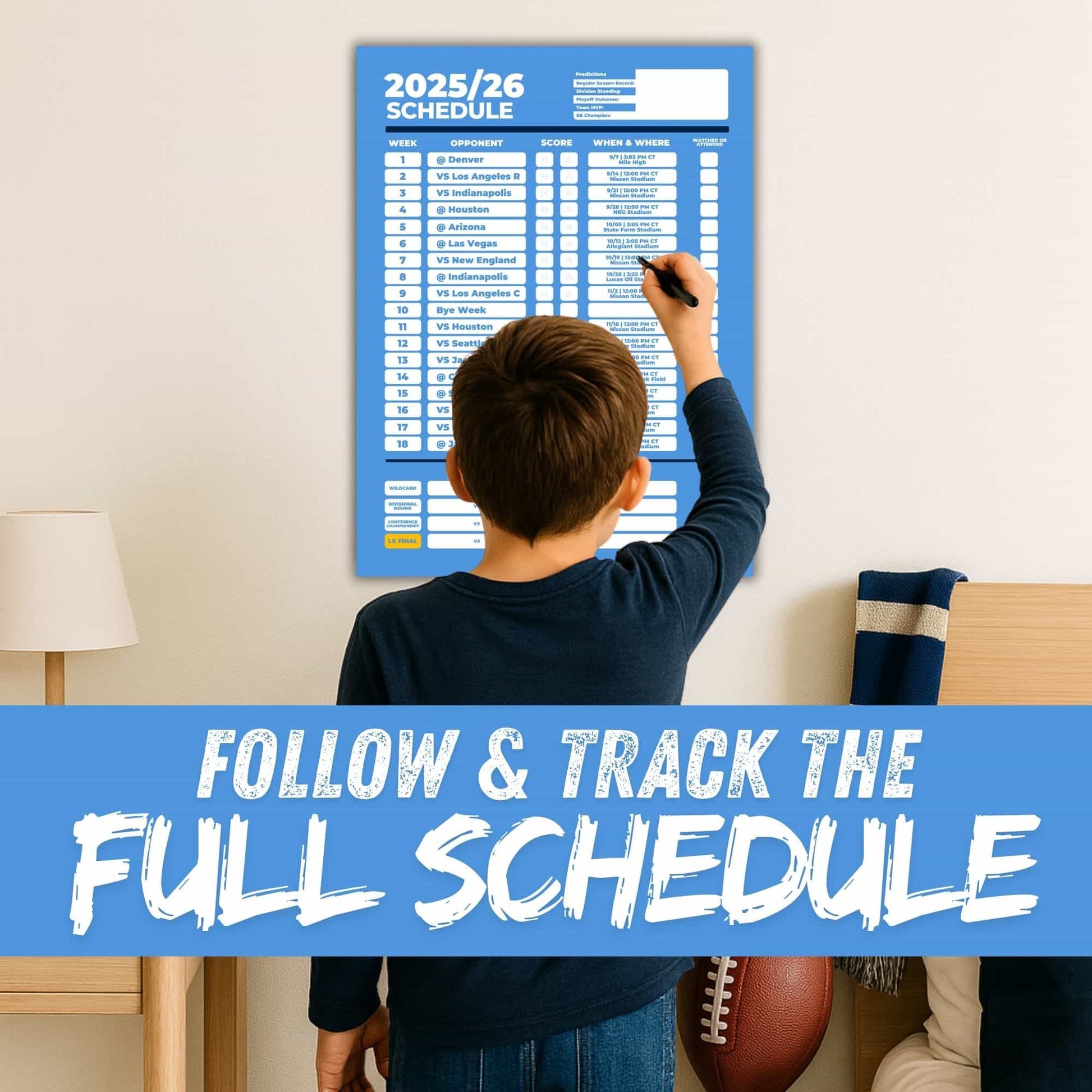 American Football Schedule Posters For 2025/26 Season