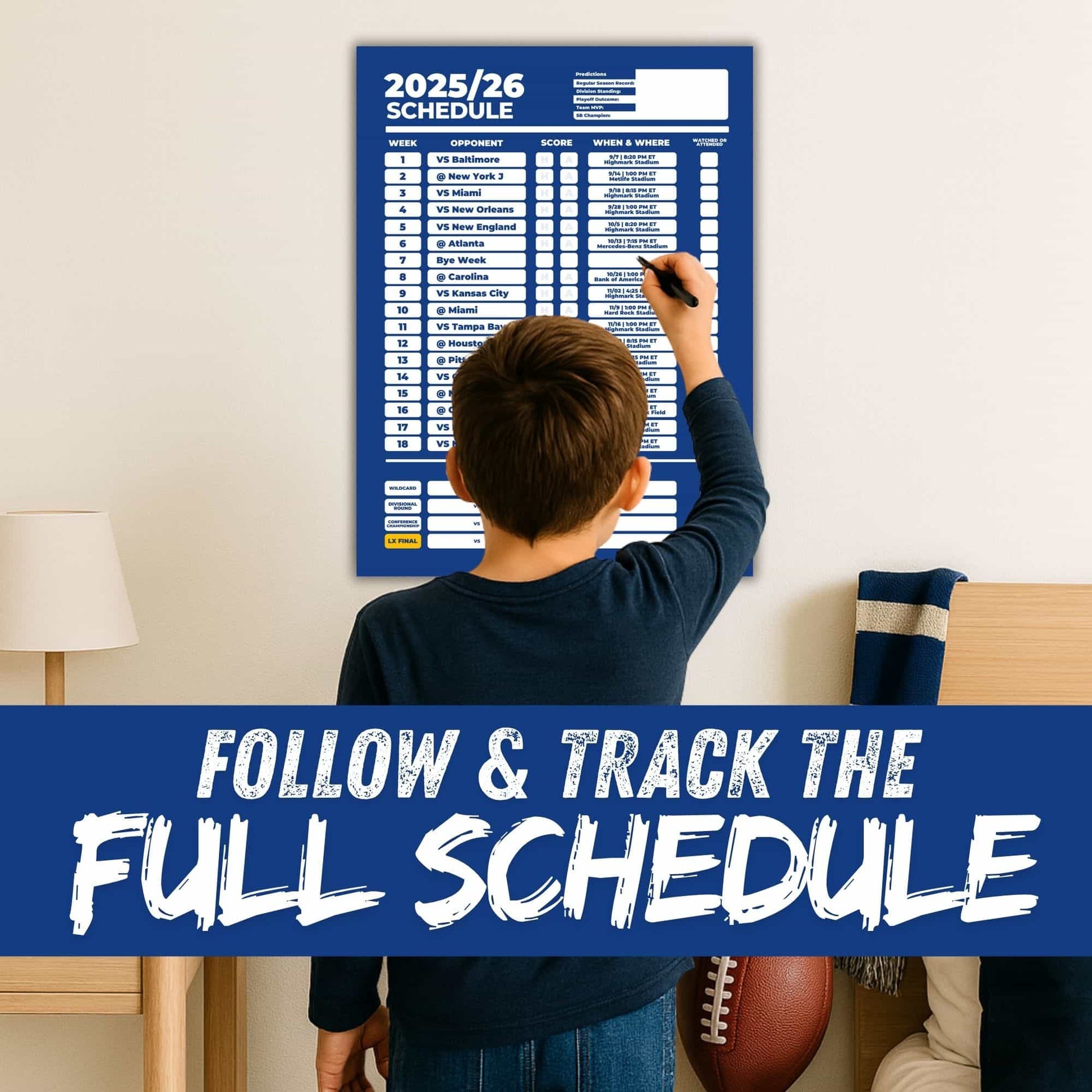 American Football Schedule Posters For 2025/26 Season