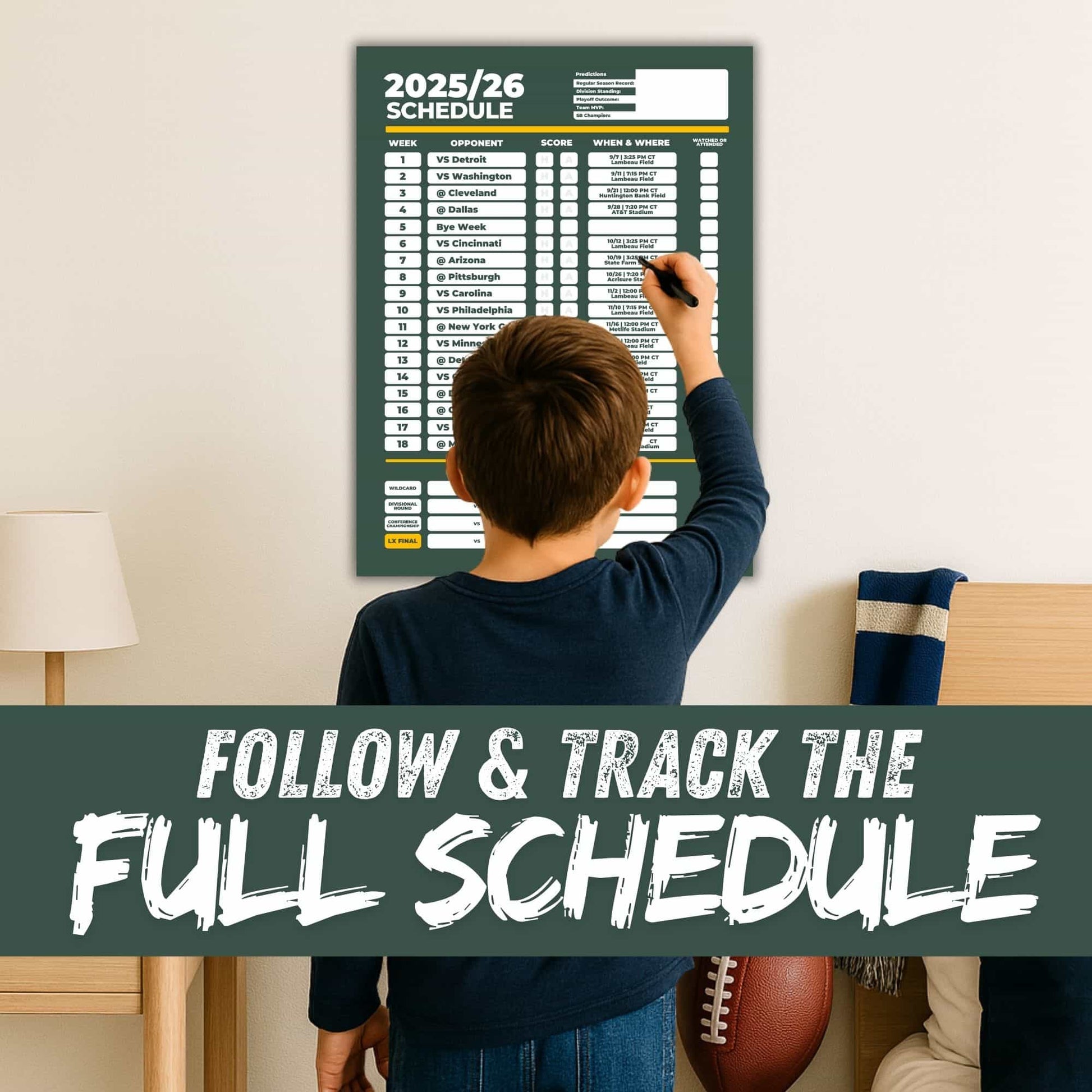 American Football Schedule Posters For 2025/26 Season