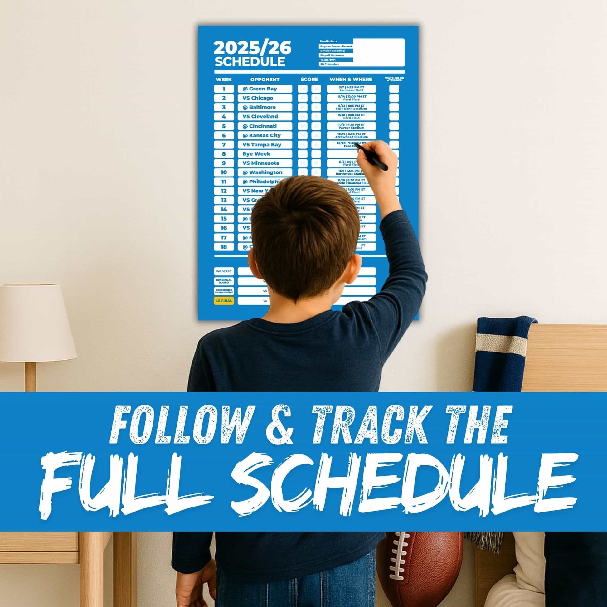 American Football Schedule Posters For 2025/26 Season