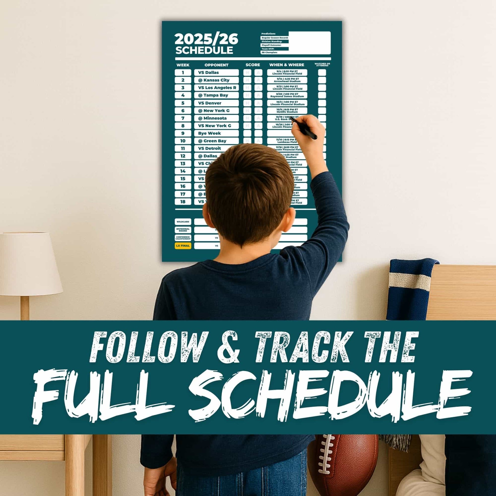 American Football Schedule Posters For 2025/26 Season