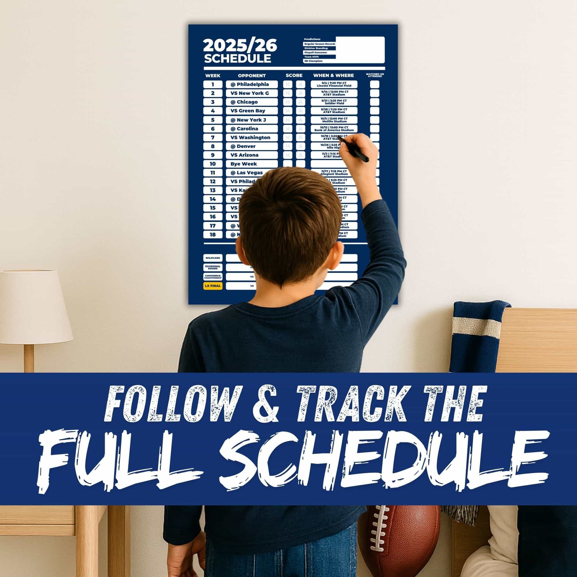 American Football Schedule Posters For 2025/26 Season