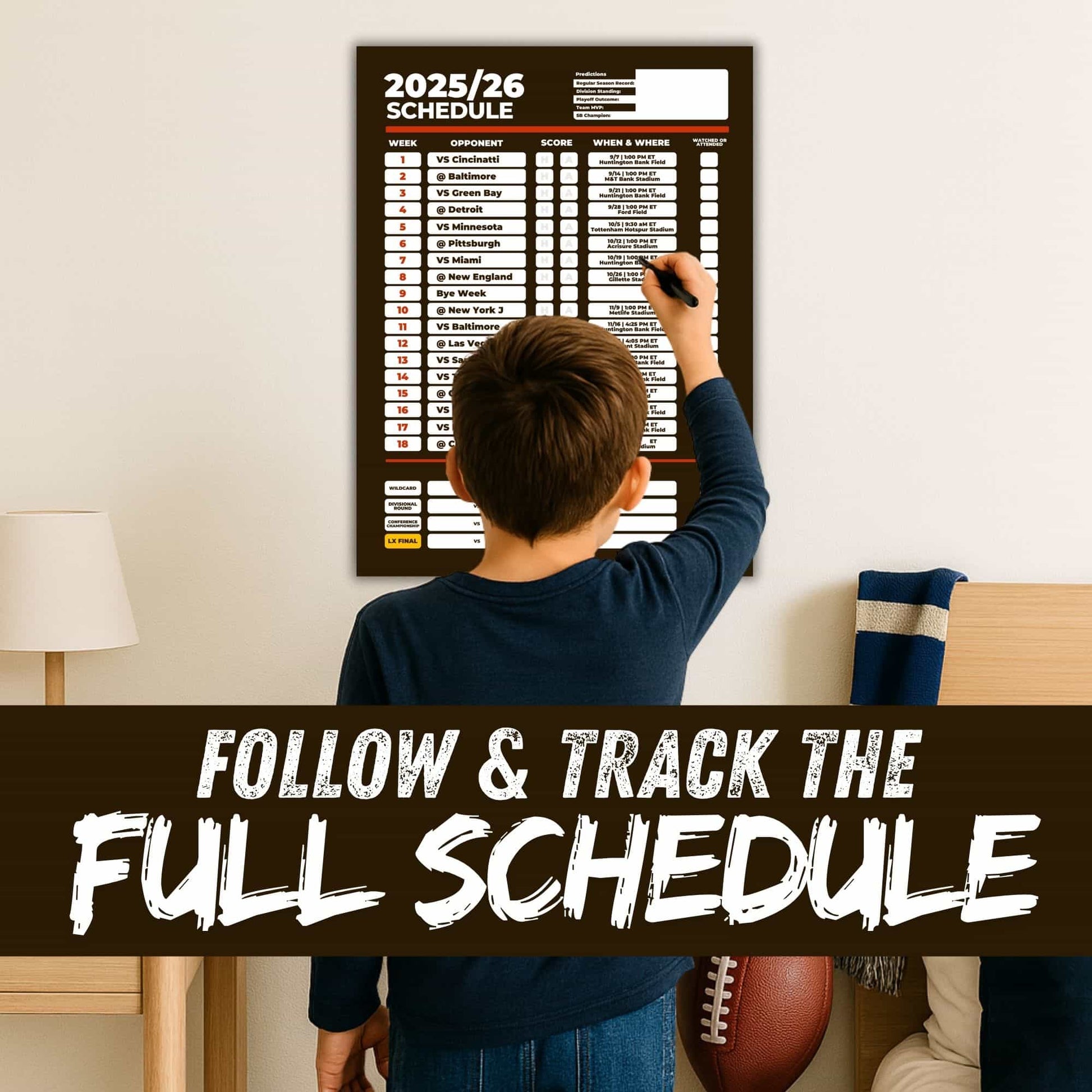 American Football Schedule Posters For 2025/26 Season