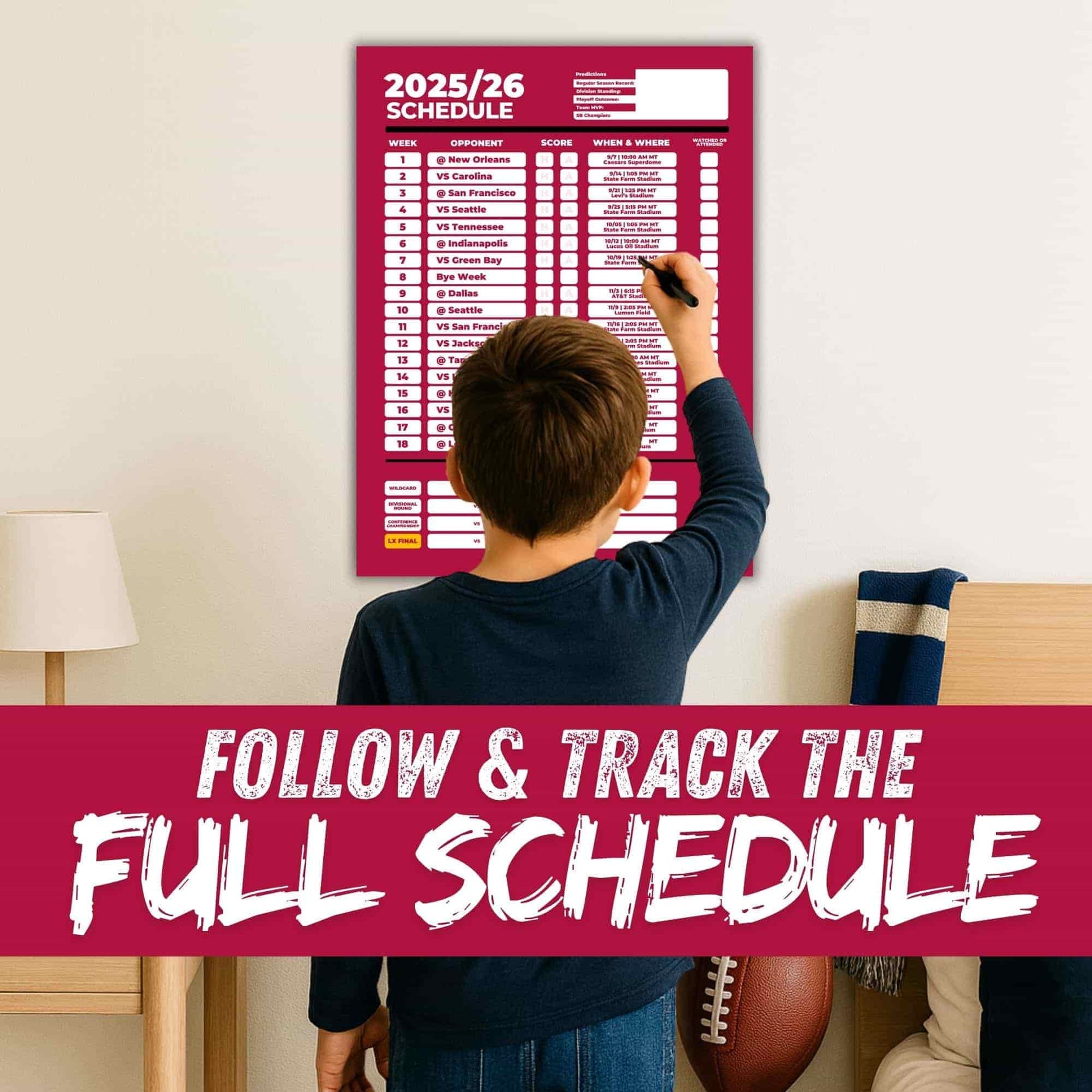 American Football Schedule Posters For 2025/26 Season