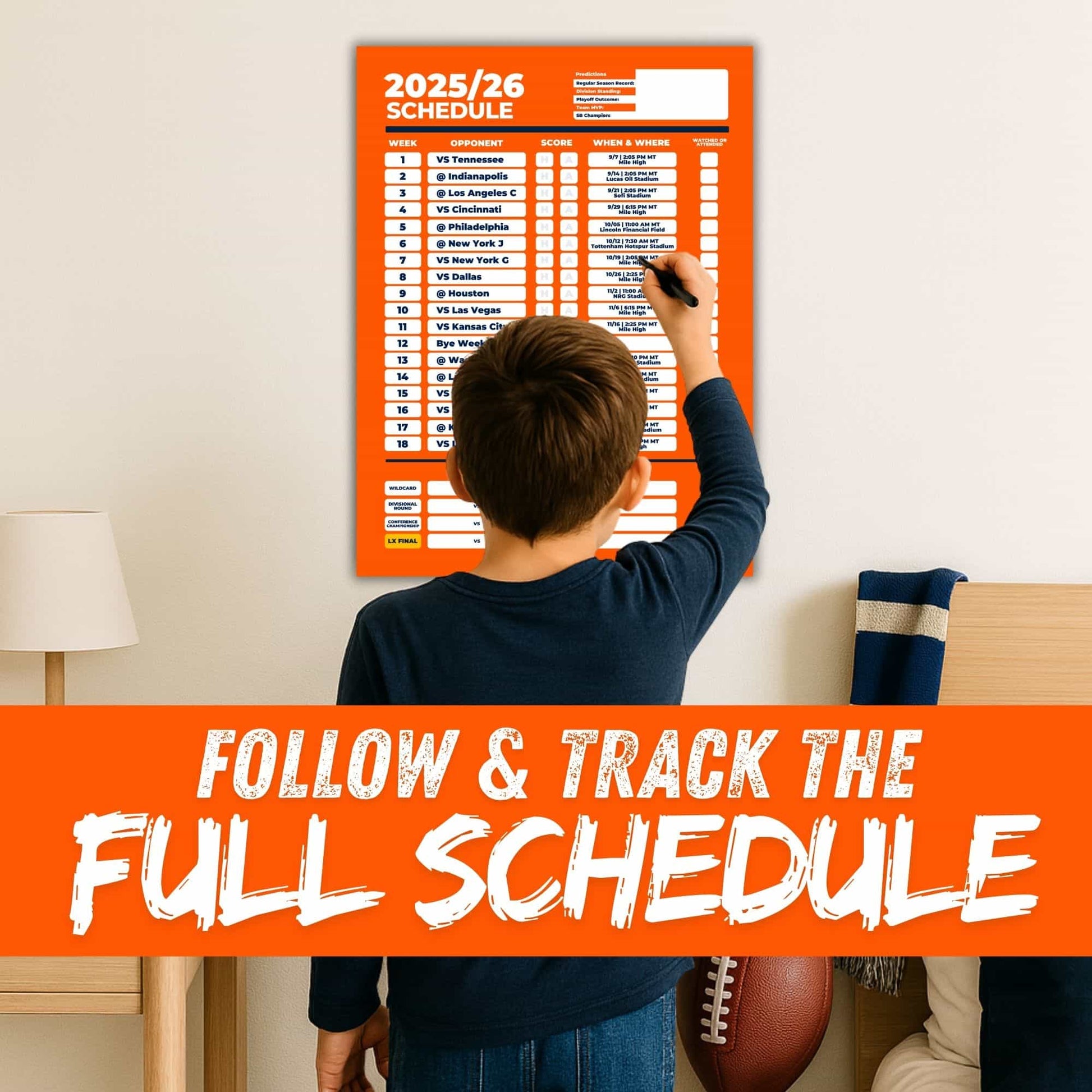 American Football Schedule Posters For 2025/26 Season
