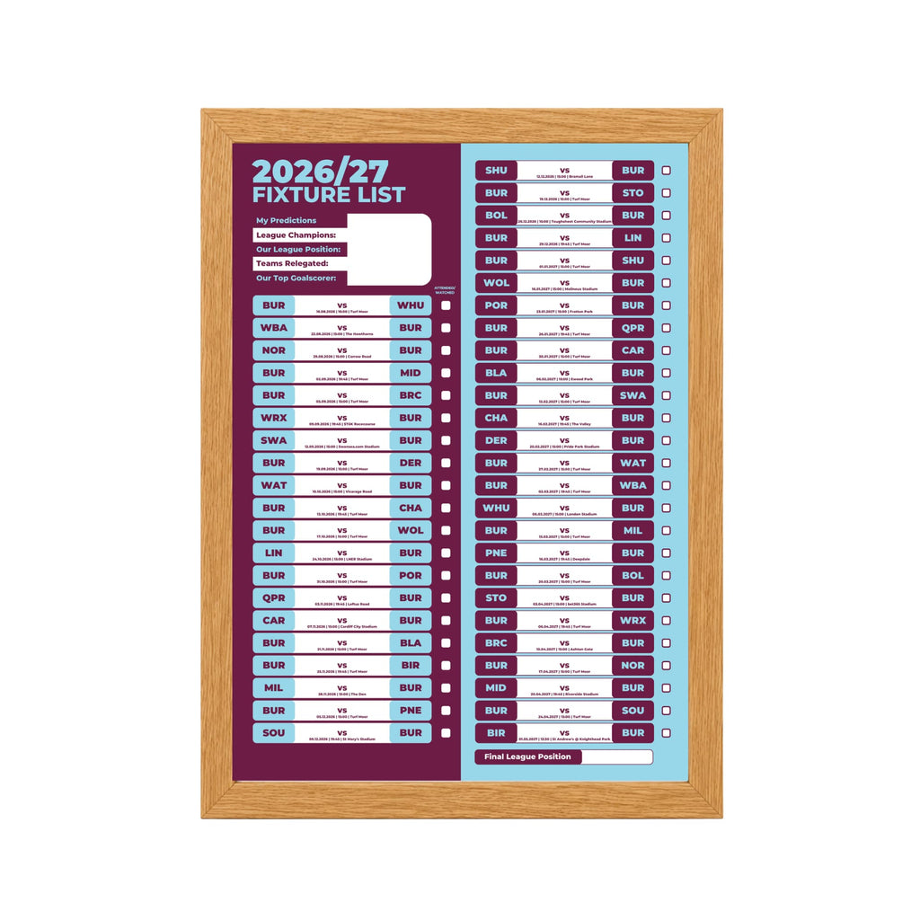 Burnley — Oak Frame Mockup