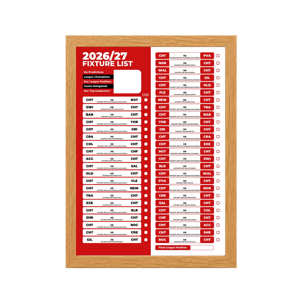 Cheltenham Town — Oak Frame Mockup