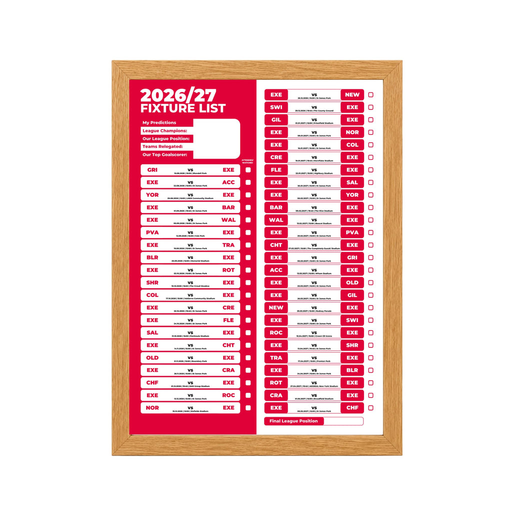 Exeter City — Oak Frame Mockup