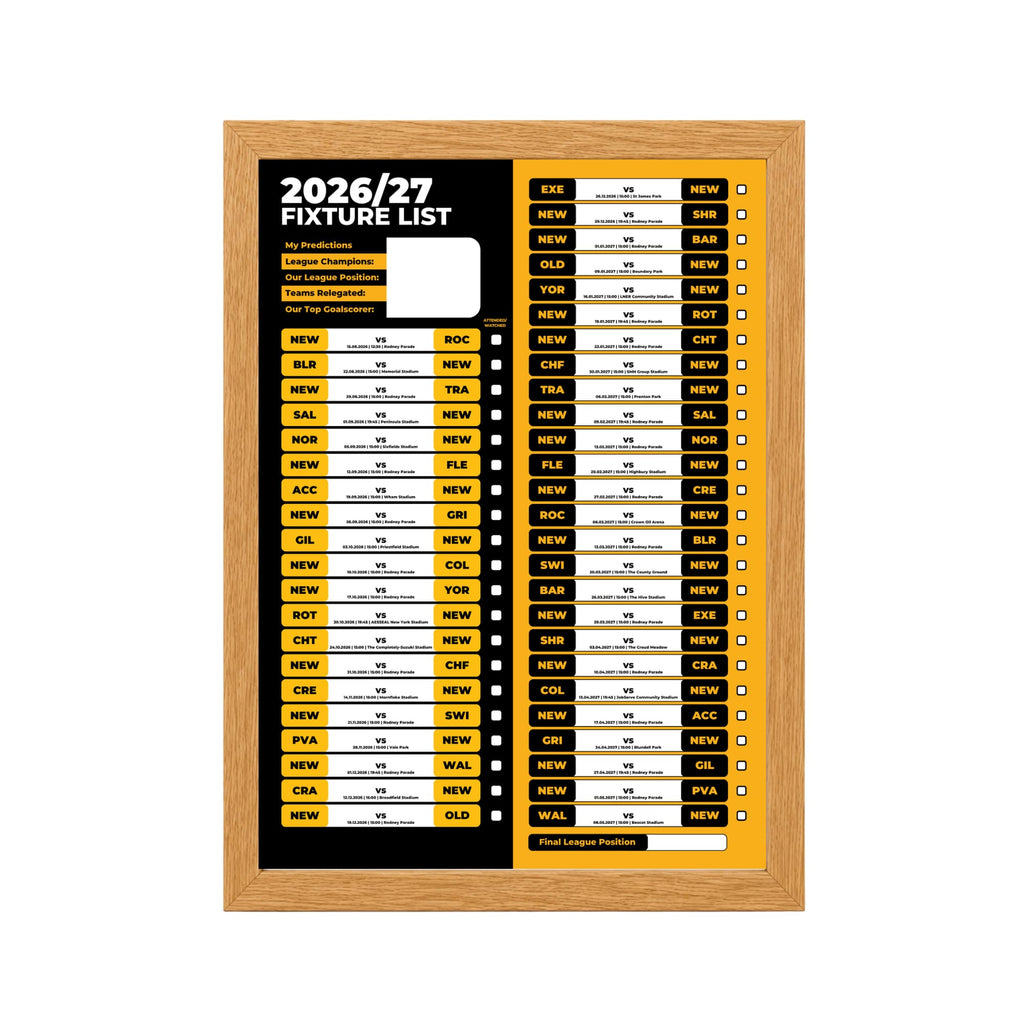 Newport County — Oak Frame Mockup