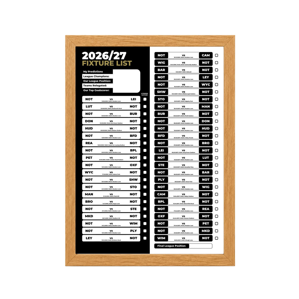 Notts County — Oak Frame Mockup
