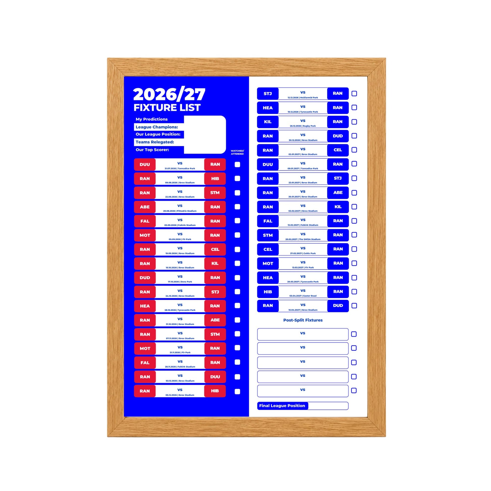 Rangers — Oak Frame Mockup