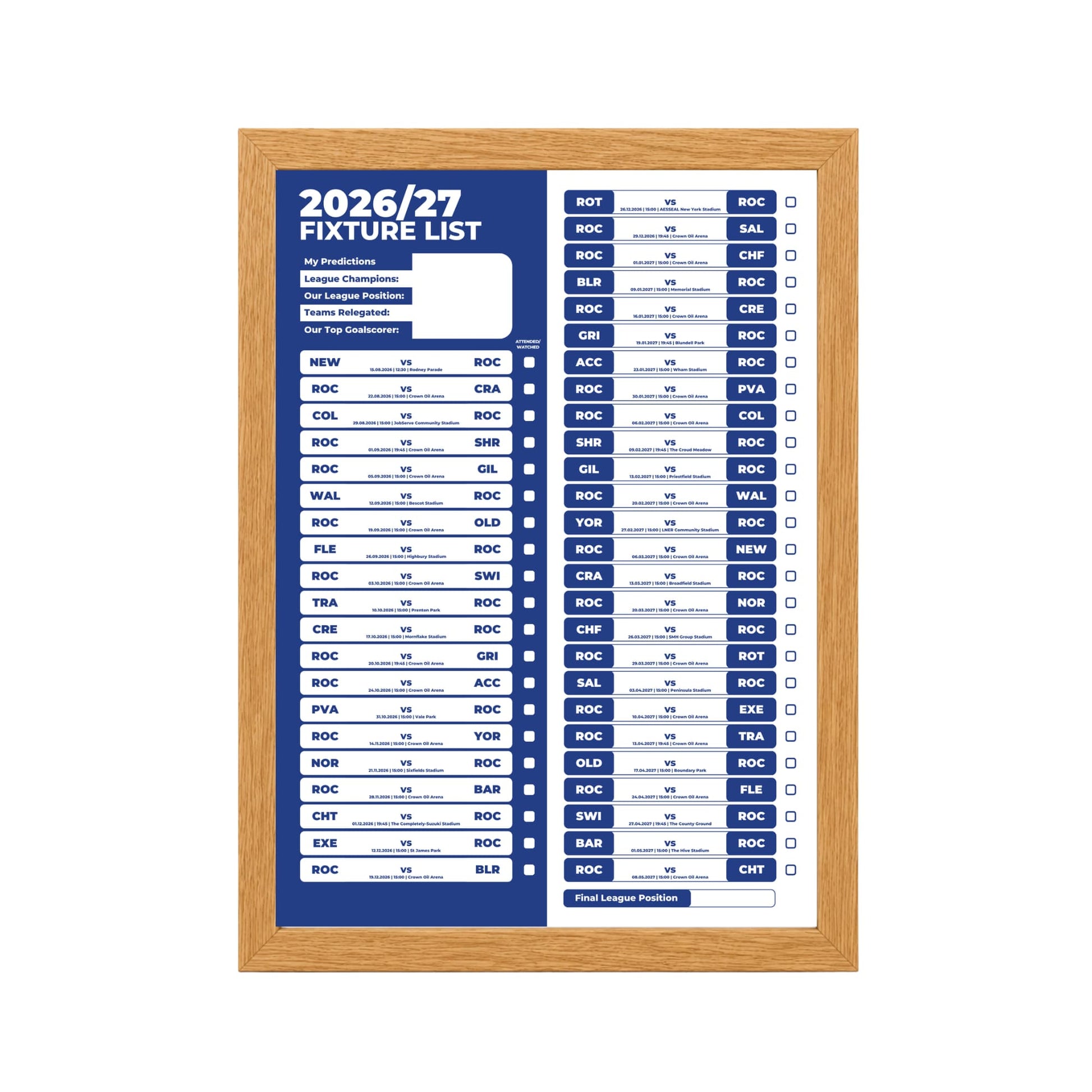 Rochdale — Oak Frame Mockup