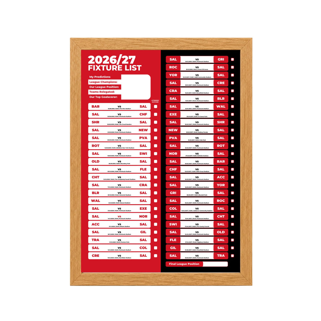 Salford City — Oak Frame Mockup