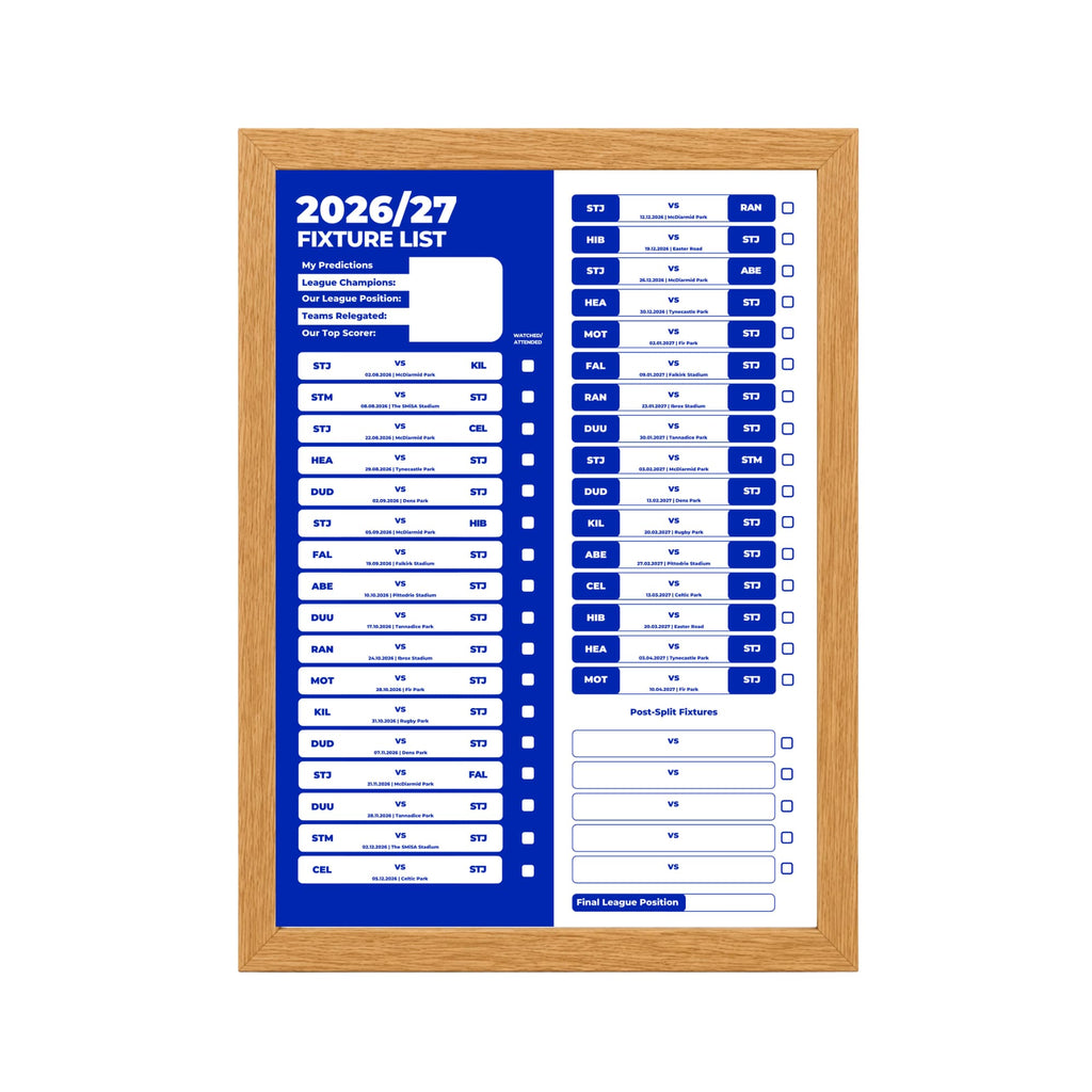 St Johnstone — Oak Frame Mockup