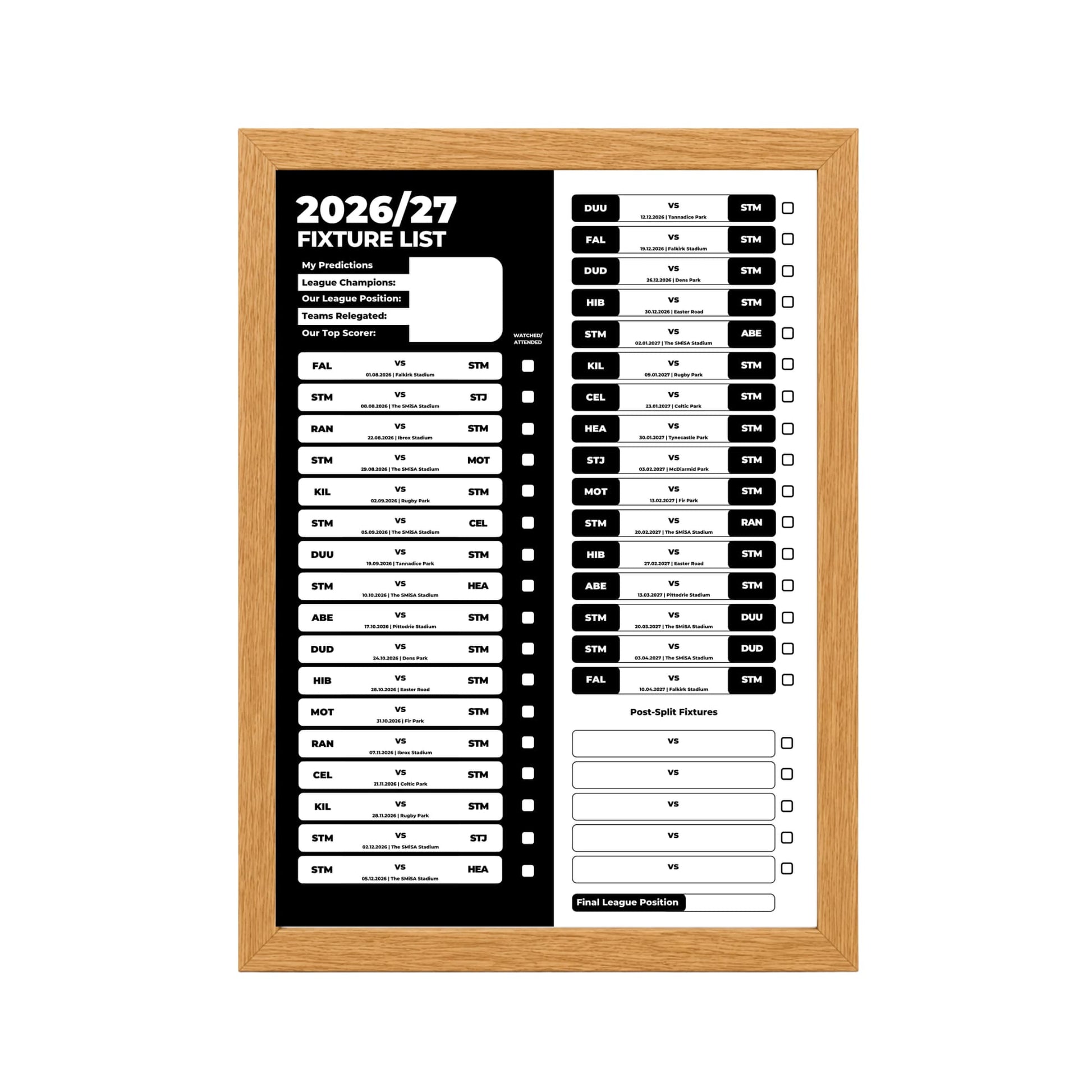 St Mirren — Oak Frame Mockup