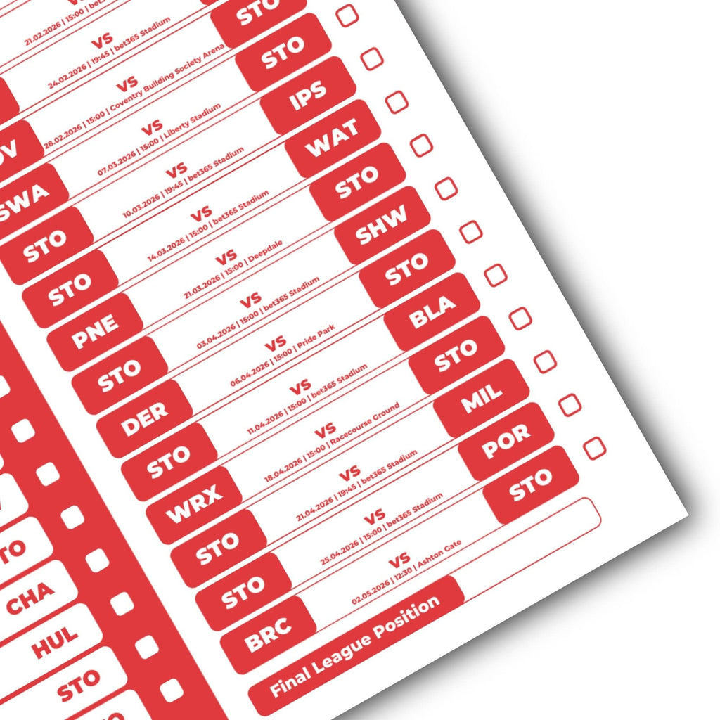 Championship Clubs - 2025/26 Football Fixture Poster - A3 Size (29.7x42cm)
