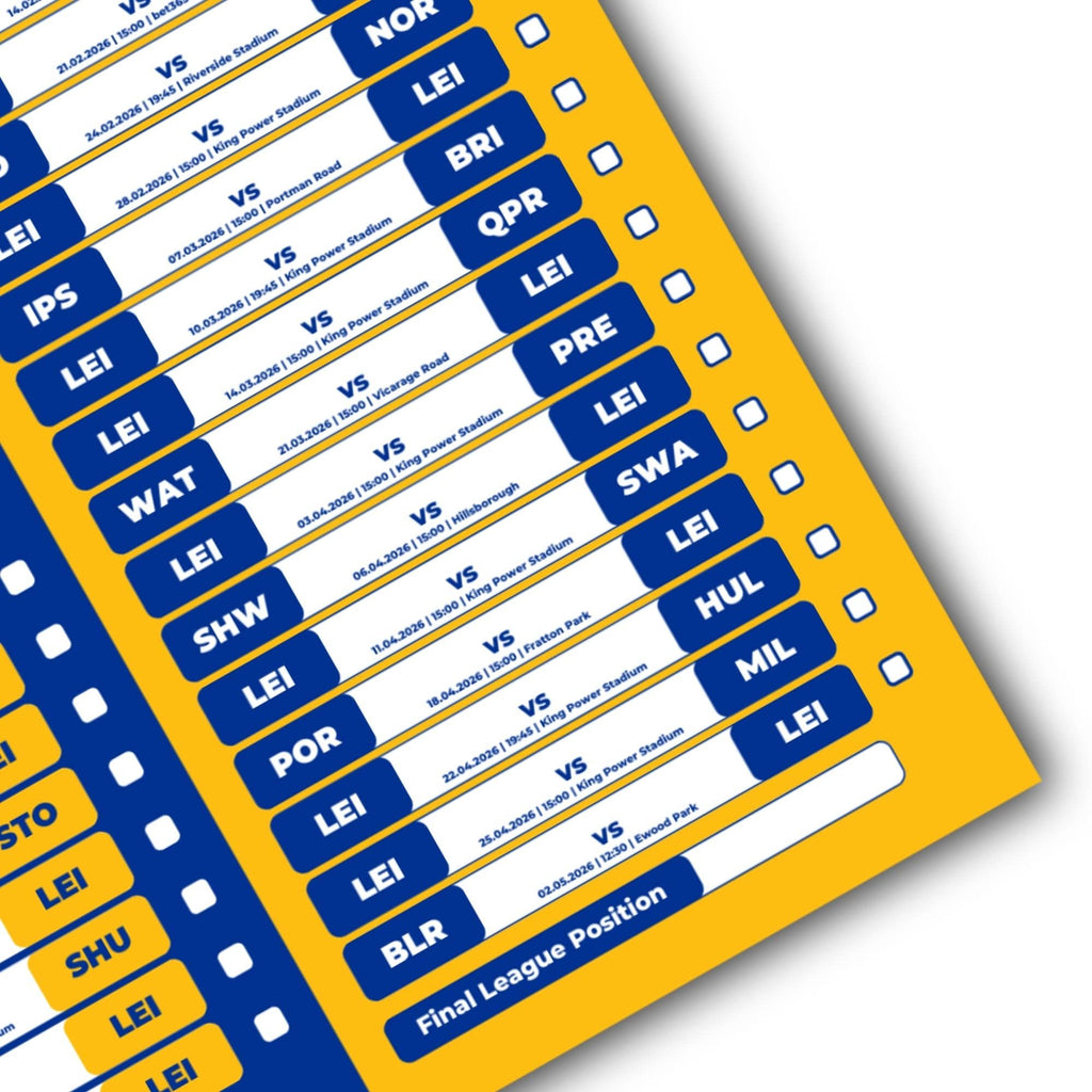 Championship Clubs - 2025/26 Football Fixture Poster - A3 Size (29.7x42cm)