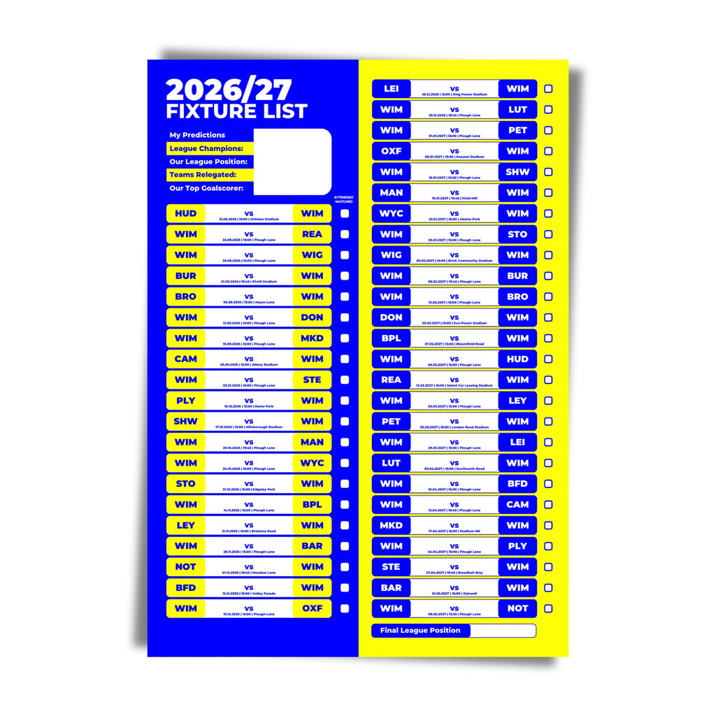 AFC Wimbledon — Unframed Mockup
