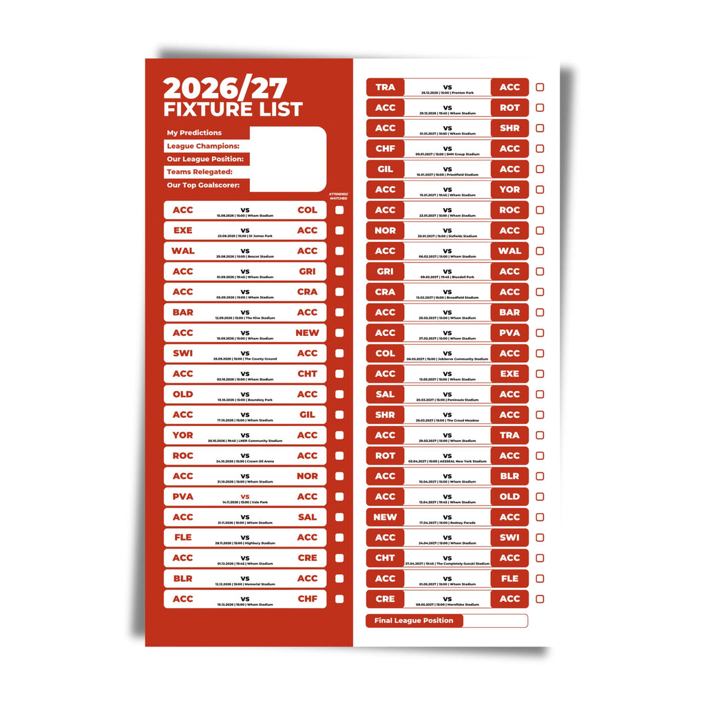 Accrington Stanley — Unframed Mockup