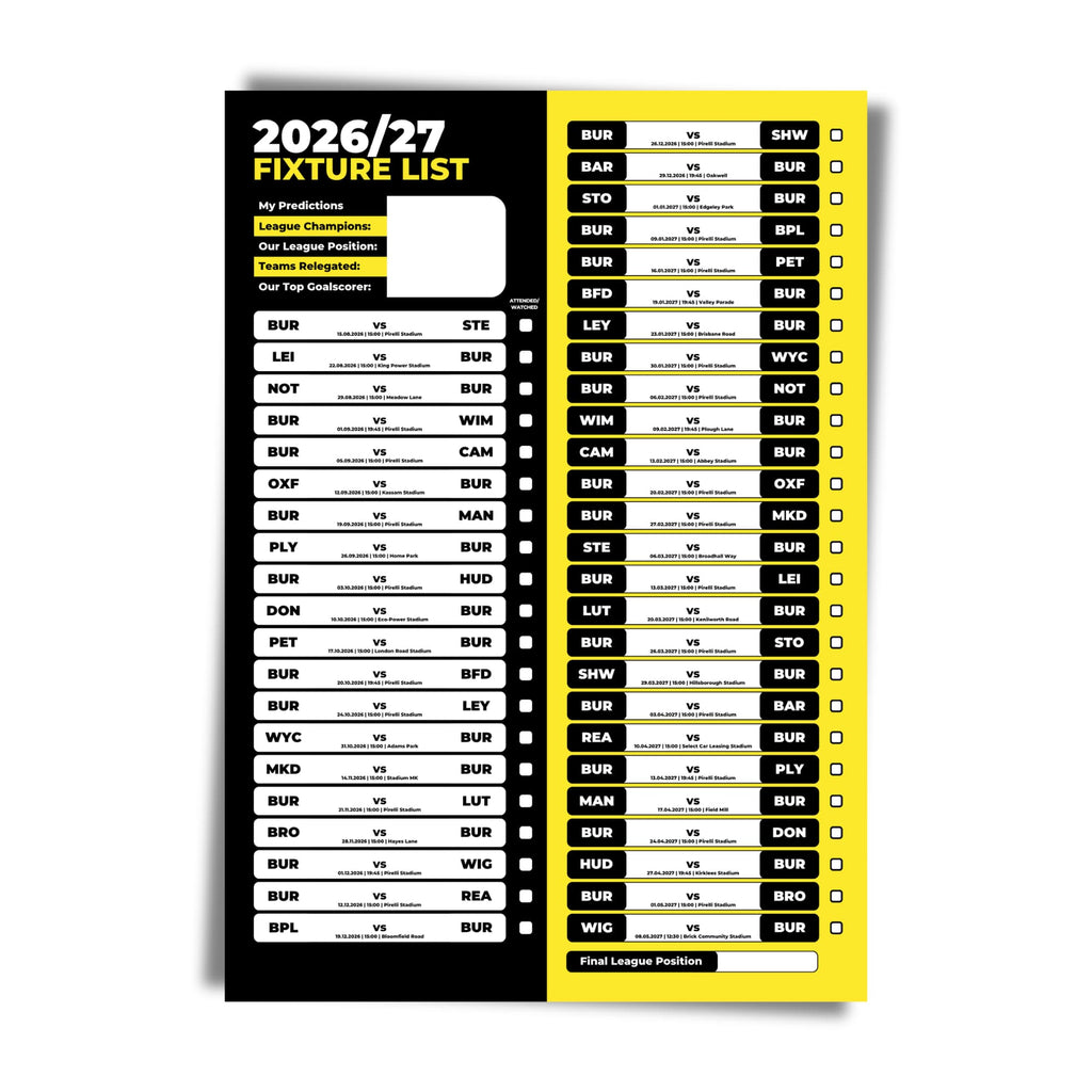 Burton Albion — Unframed Mockup