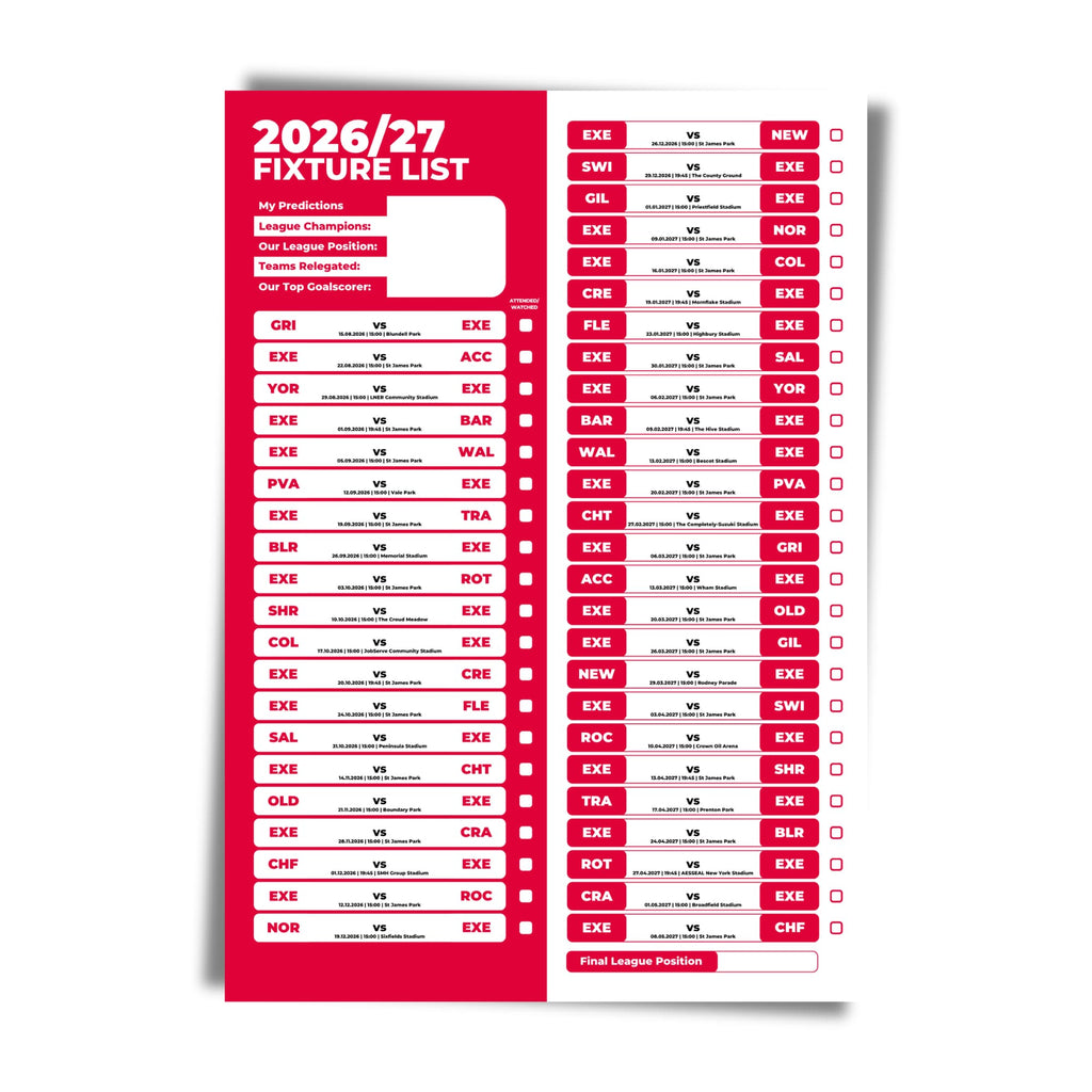 Exeter City — Unframed Mockup
