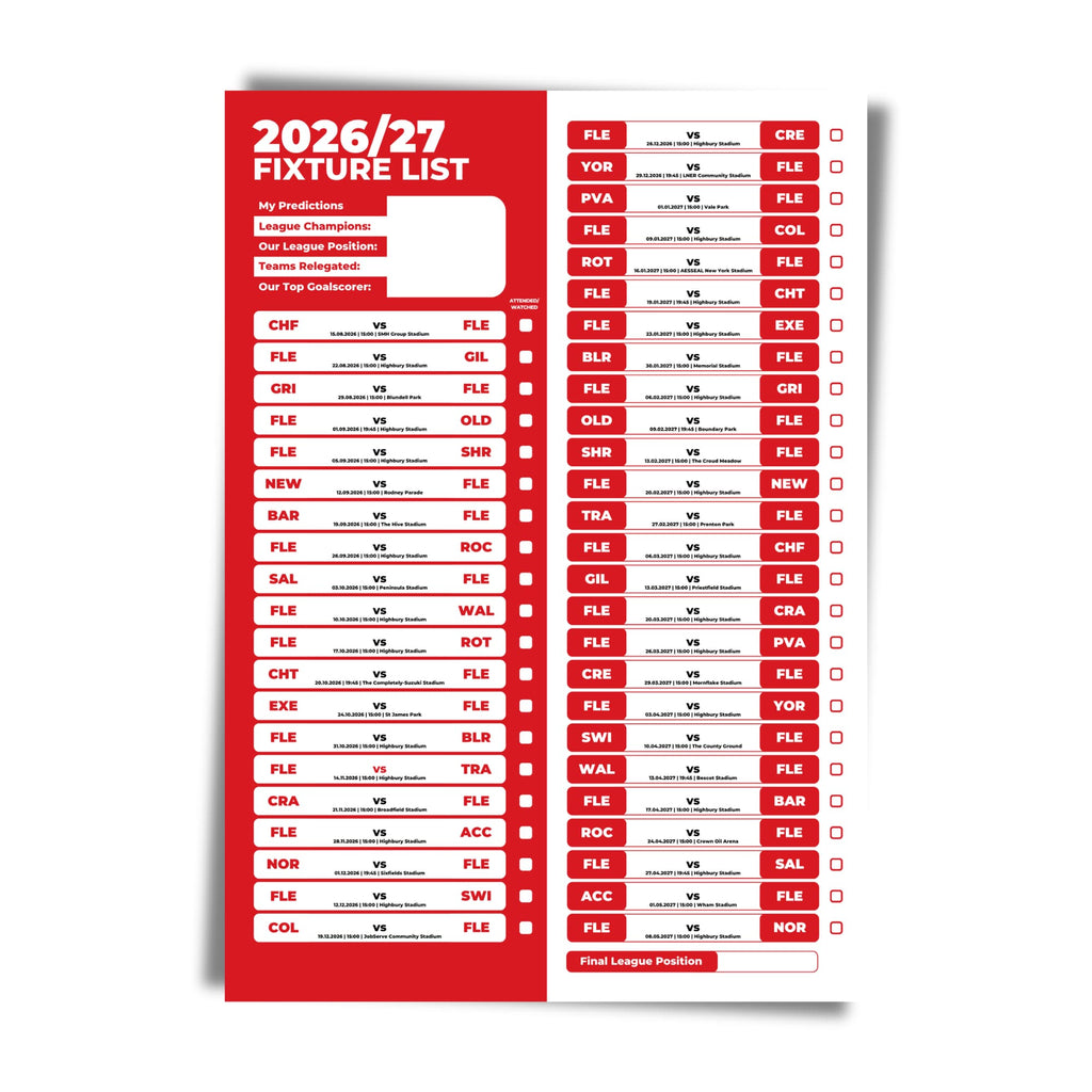 Fleetwood Town — Unframed Mockup