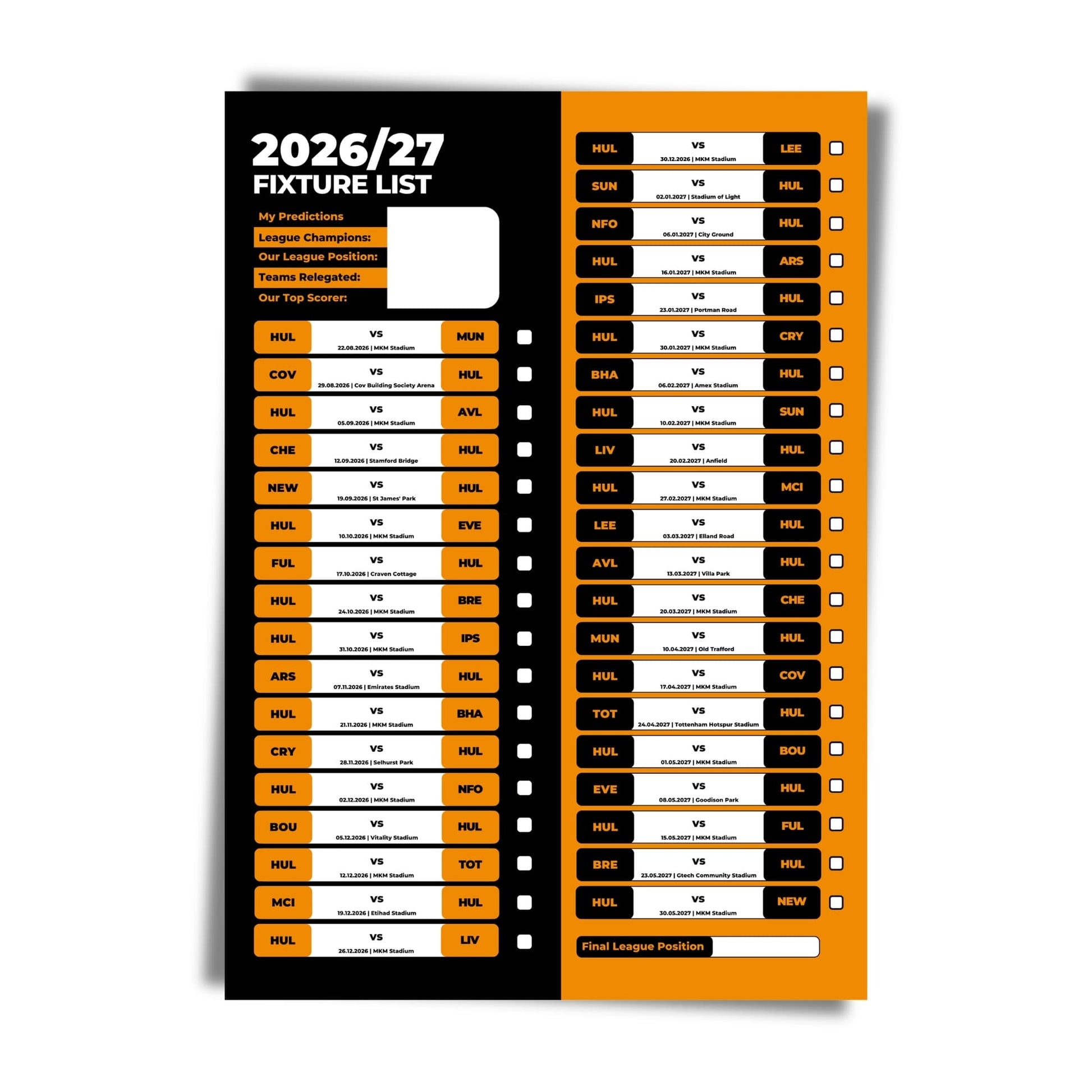 Hull City — Unframed Mockup