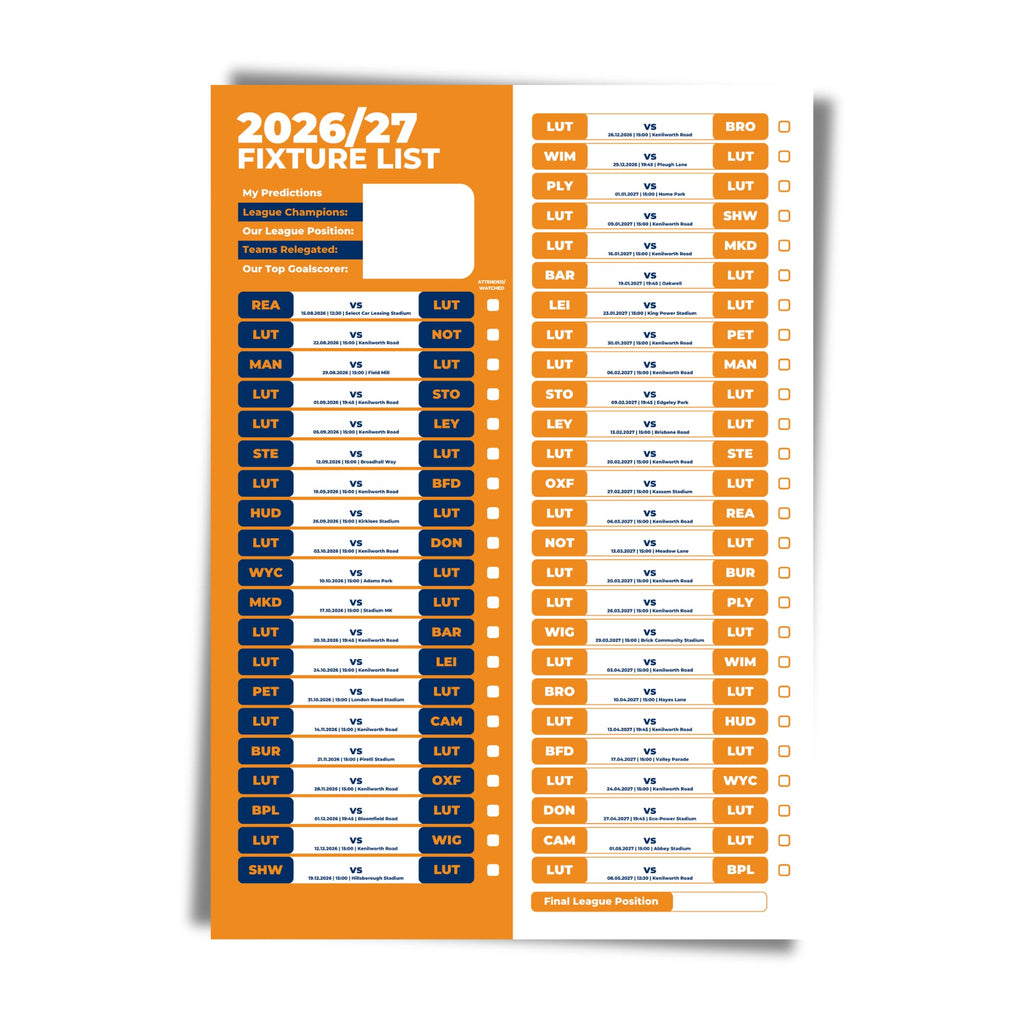 Luton Town — Unframed Mockup