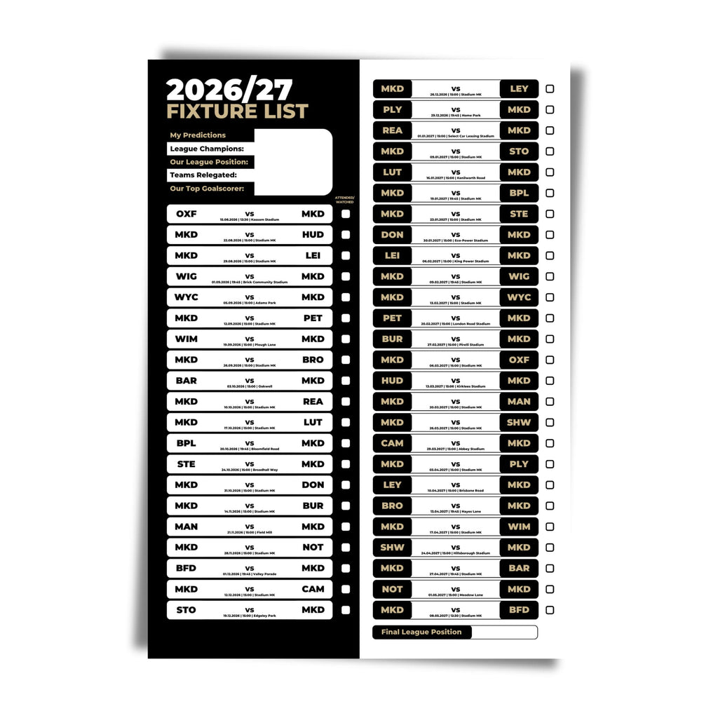 MK Dons — Unframed Mockup