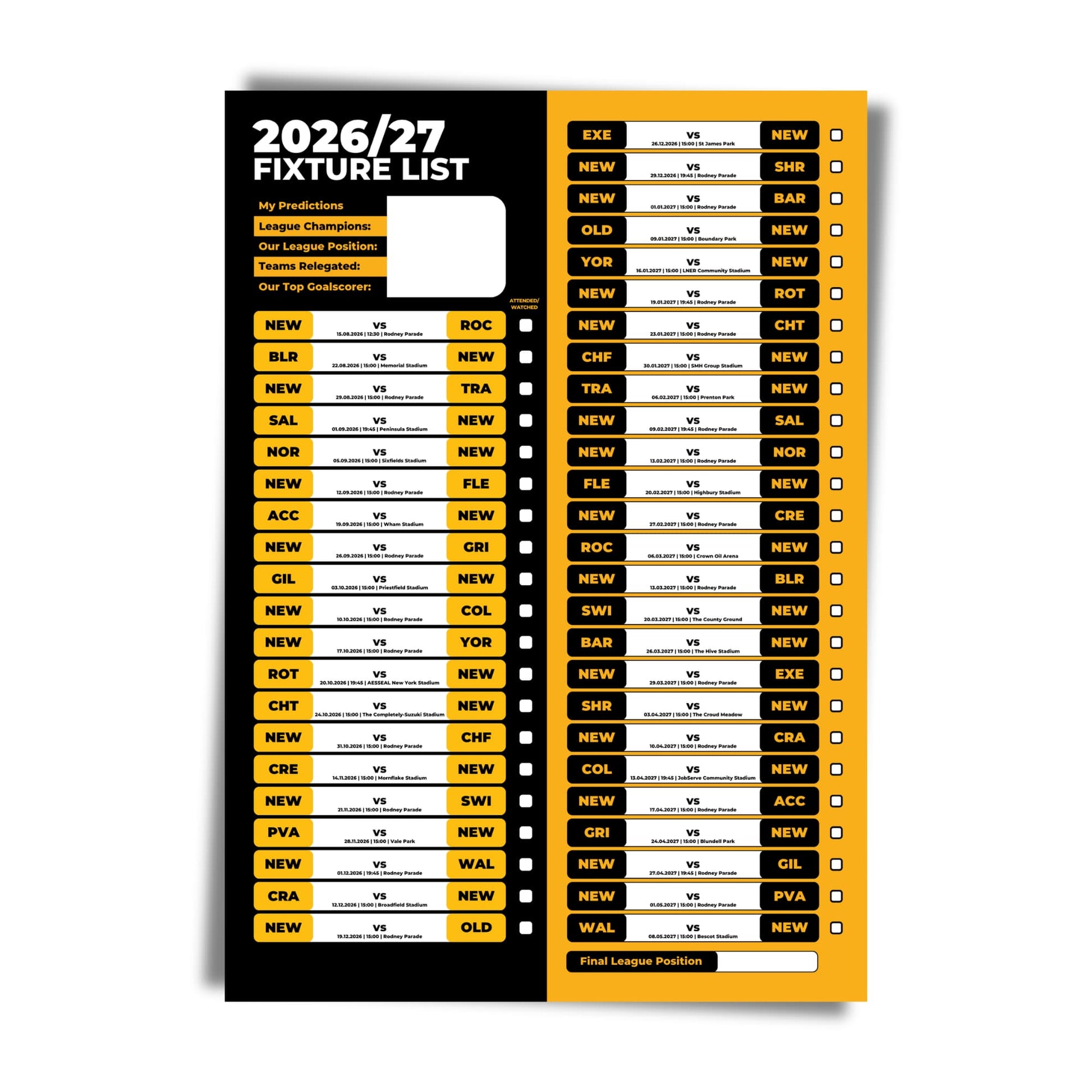 Newport County — Unframed Mockup