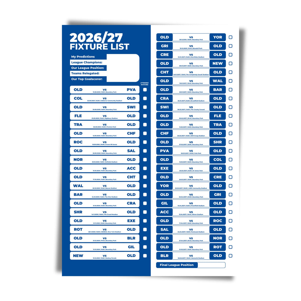 Oldham Athletic — Unframed Mockup