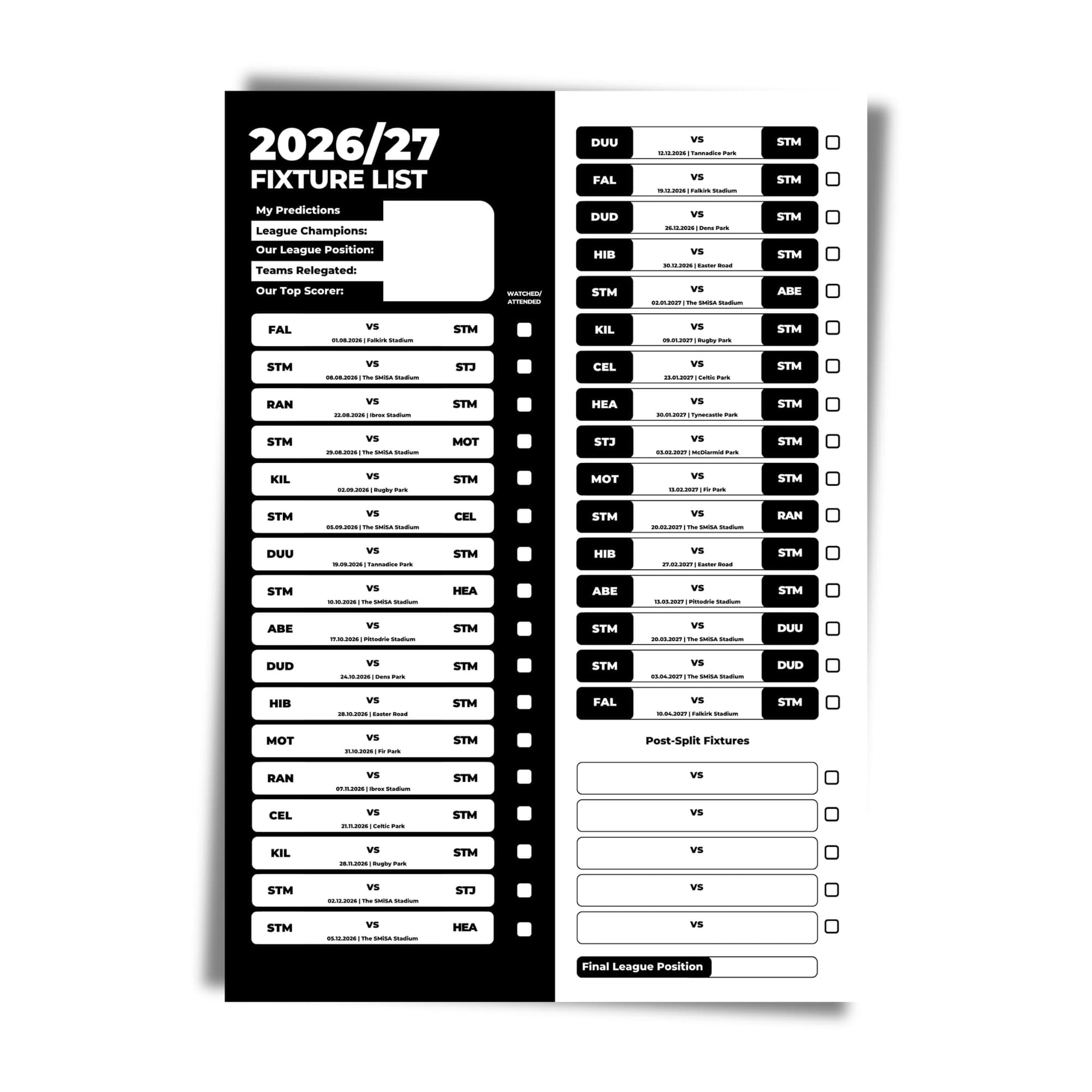 St Mirren — Unframed Mockup