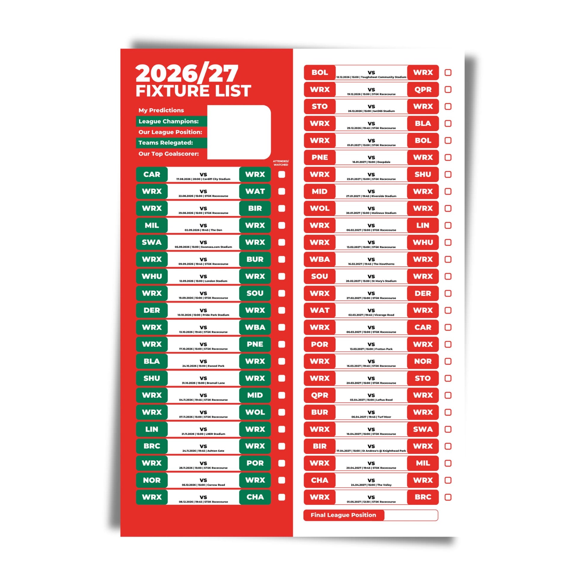 Wrexham — Unframed Mockup