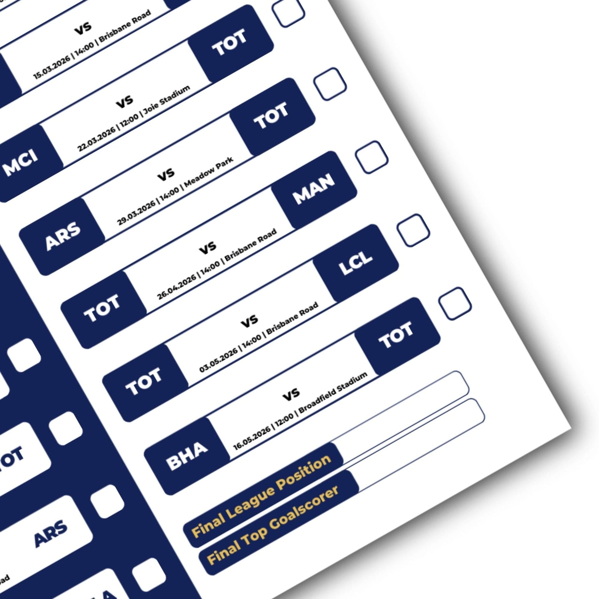 Women's Super League Clubs - 2025/26 Football Fixture Poster - A3 Size (29.7x42cm)