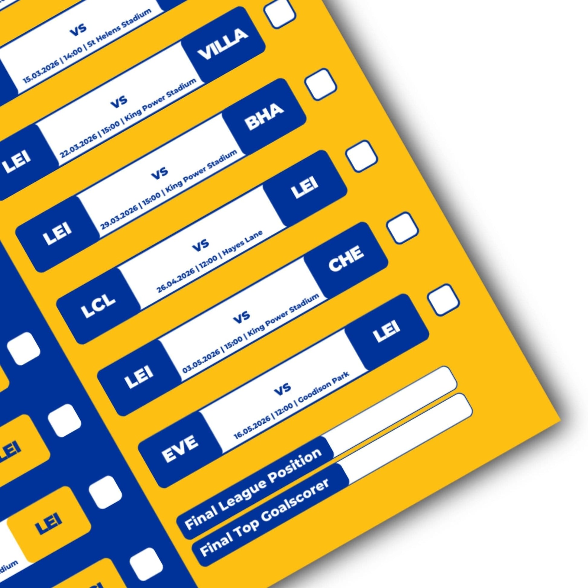Women's Super League Clubs - 2025/26 Football Fixture Poster - A3 Size (29.7x42cm)