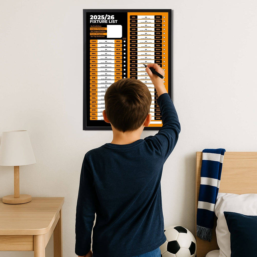Championship Clubs - 2025/26 Football Fixture Poster - A3 Size (29.7x42cm)