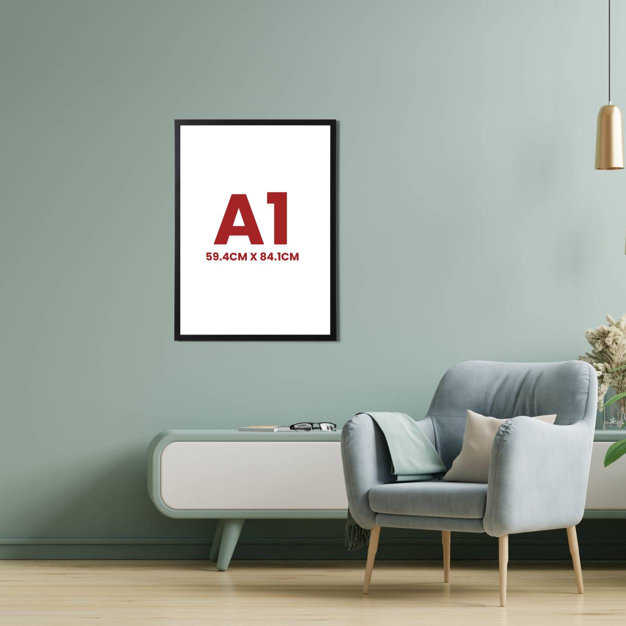 A1 fixture poster framed on a wall