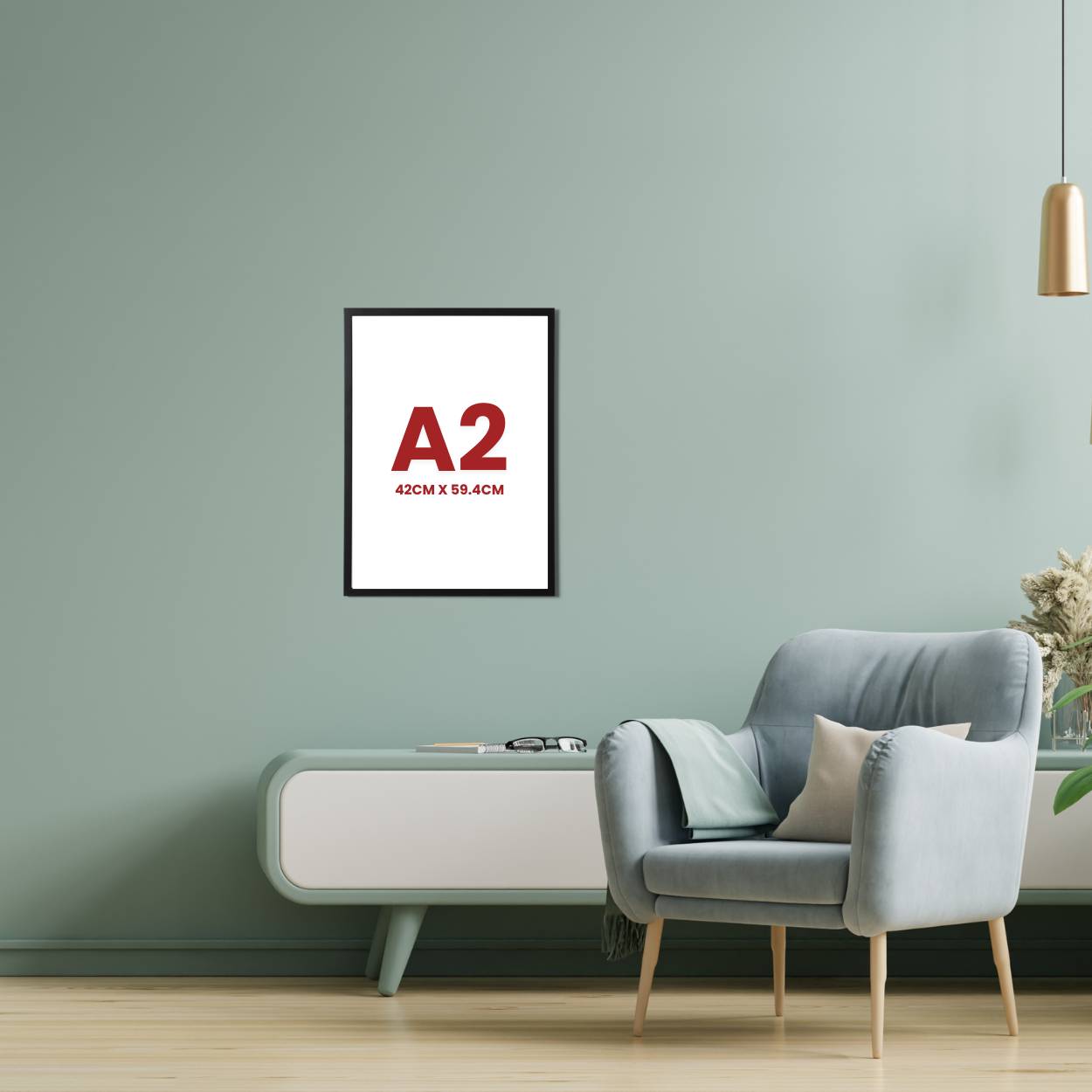 A2 fixture poster framed on a wall